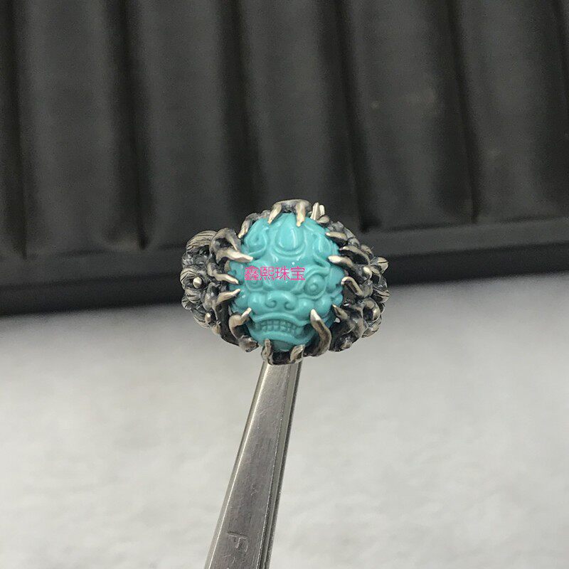 Personalized custom 925 silver retro branch pattern ring can be inlaid with stone to process all kinds of gemstones