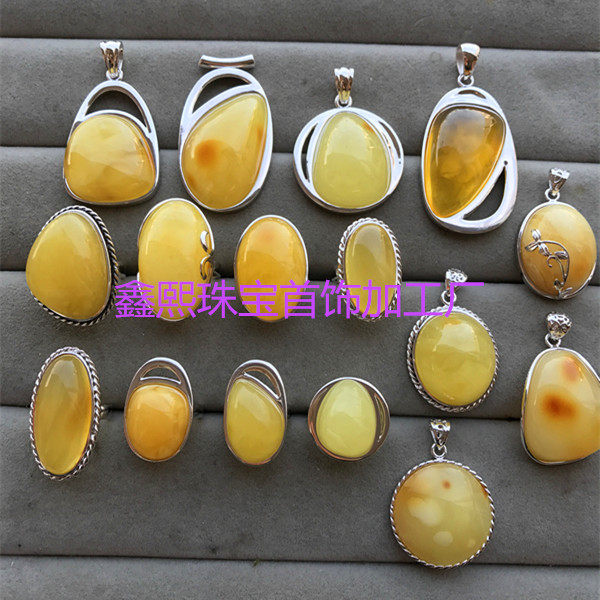 Processing set to make 925 wallet side ring pendant empty care support custom-made to stone inlay European and American with shaped honey wax