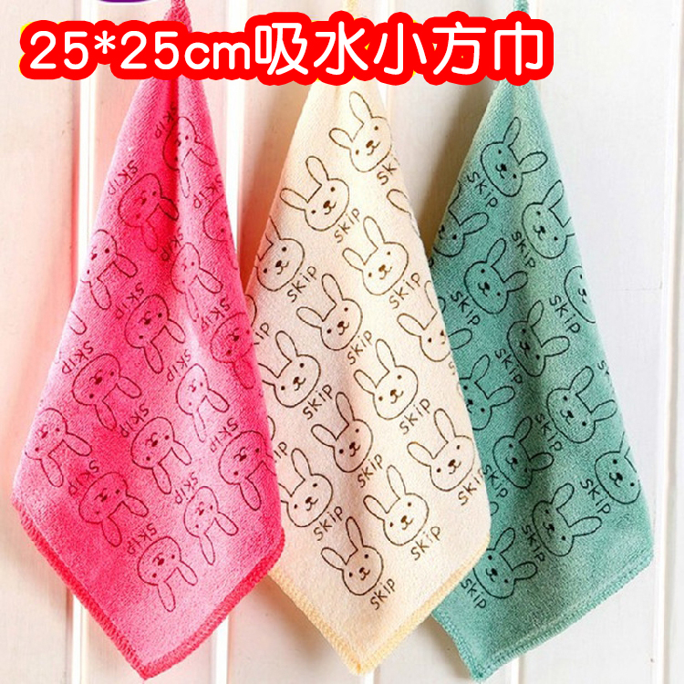 Microfiber printed small square towel kindergarten hand towel towel rag wipe glass wipe tablecloth cleaning cleaning cloth