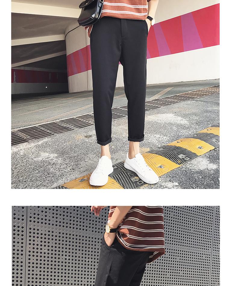Phiên bản hàn quốc mùa thu nam xu hướng mùa thu quần nam quần âu quần tây ống quần dài quần đen mùa đông quần nam đẹp