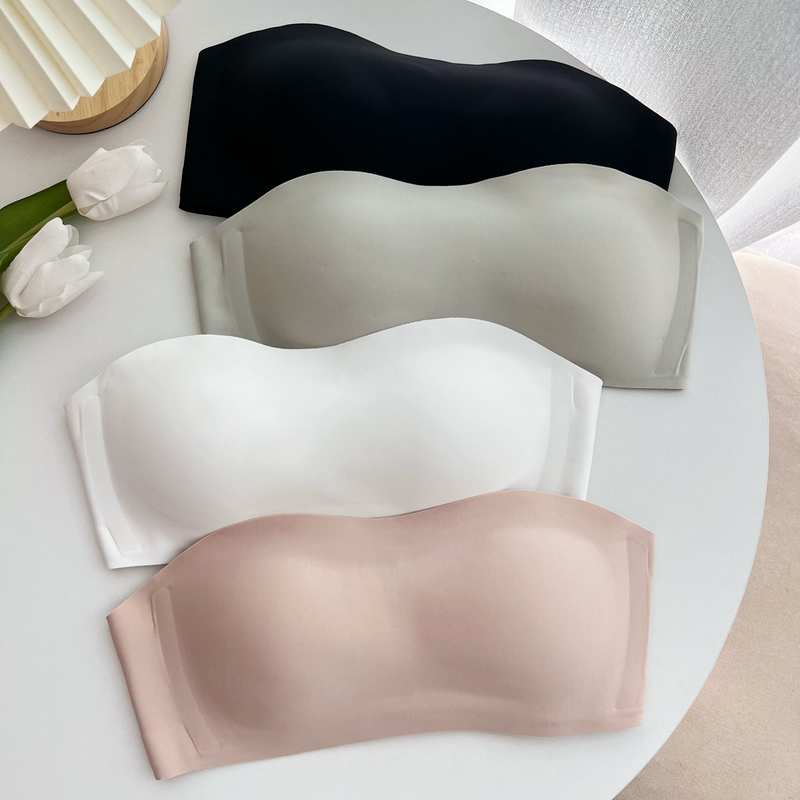 Strapless Seamless Bra for Women, Non-Slip, Prevents Large Breasts from Appearing Larger, Invisible Bra to Prevent Exposure