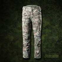 Outdoor mountaineering MC camouflage tactical pants CP All-terrain shark soft shell assault pants inner fleece layer winter wear warm