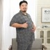 Mens đồ ngủ cộng với chất béo cộng với kích thước mùa hè mỏng quần ngắn tay extra large 5XL mỡ béo quần áo gia đình chất béo 300 pounds. 