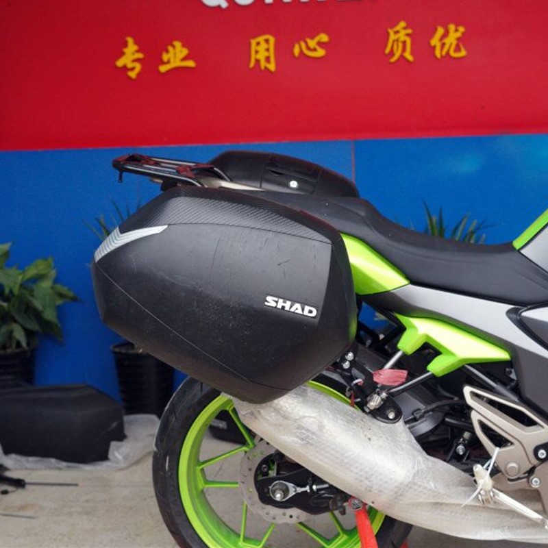 Shengshi ghost ZT250 Xiade bên hộp bên phát hành nhanh chóng 23 lít bên hộp khung phụ kiện sửa đổi thân cây hộp đuôi - Xe gắn máy phía sau hộp thùng sau xe máy nhôm