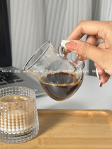 Japanese ins glass small milk cup milk-style cylinder espresso pot coffee cup latte style Italian style small milk hand-brewed coffee