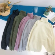2018 mùa thu mới cổ cao áo len nam xu hướng lỏng lẻo phiên bản Hàn Quốc của áo len cổng gió hoang dã nhỏ