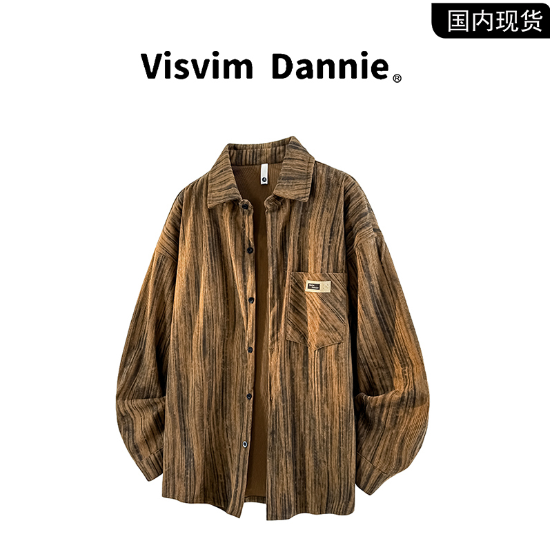 [Brand Clearance] Visvim Dannie New Spring and Autumn Workwear Large Size Long Sleeve Shirt Jacket for Men