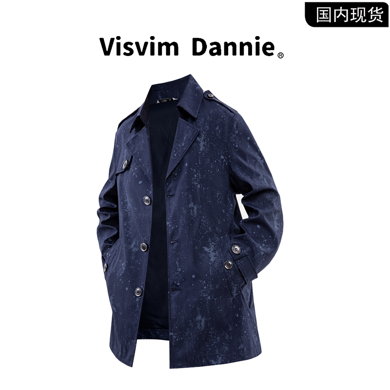 [Brand Clearance] Visvim Dannie Men's Mid-Length Printed Casual Jacket Coat