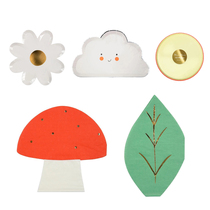 Ran fish shop meri meri cartoon cute forest birthday party Childrens picnic disposable plate