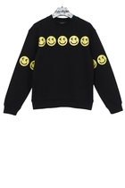 Ran fish shop starstyling children plus velvet sweater smiley face sweater parent-child leisure summer New