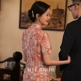 满庭芳 Ципао, вечернее платье, легкое свадебное платье, коллекция 2023