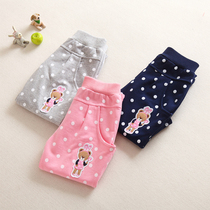 Childrens pants Girls sports casual pants Spring and Autumn Korean version of the water jade dot fat baby pants loose childrens pants