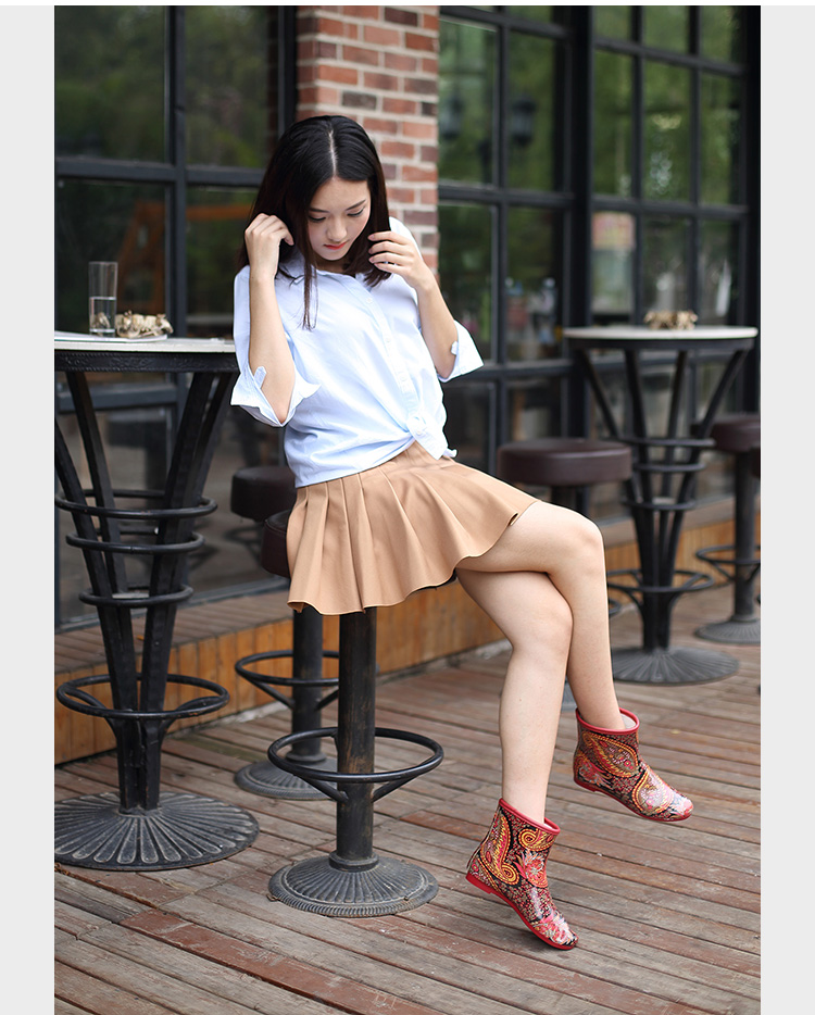 2108 mùa xuân sản phẩm mới màu thời trang ống thấp chống thấm nước mưa nữ chống trượt bốn mùa có sẵn giày đi mưa