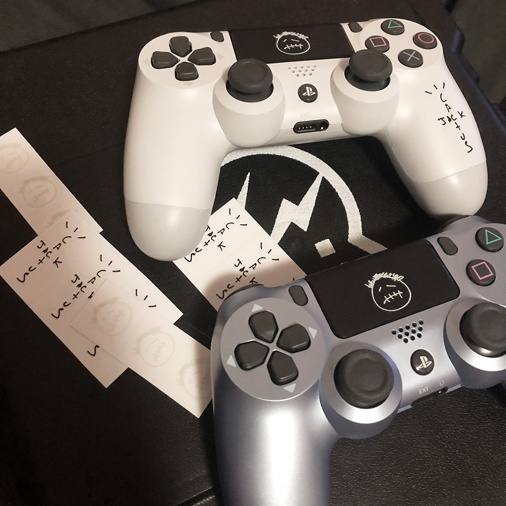 PS4 travis scott handle sticker limit