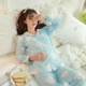 Mùa xuân và mùa thu Phiên bản Hàn Quốc của quần áo cotton tháng sau khi mang thai Bộ đồ ngủ cho bà bầu cộng với kích thước cộng với phân bón đổ mồ hôi cho bà mẹ cho con bú bộ đồ ngủ