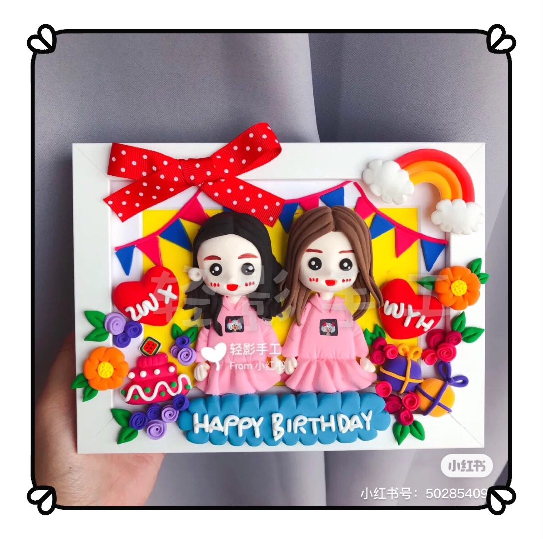 (Girlfriends) (works show) The clay people are occasionally only for appreciation and don't take them (light handmade)