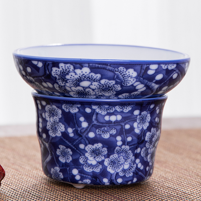 Tea filter blue and white porcelain Jingdezhen tea funnel ceramic tea filter tea filter tea filter tea filter tea filter