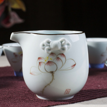 Tea Sea Gongdo Cup kung fu tea set accessories blue and white porcelain Jingdezhen hand-painted tea divider pure handmade