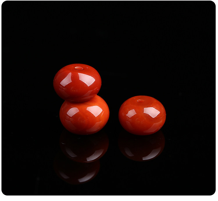 товар из китая 凉山玛瑙手串散珠圆珠车轮珠隔片隔珠火焰红文玩单珠diy配饰配件