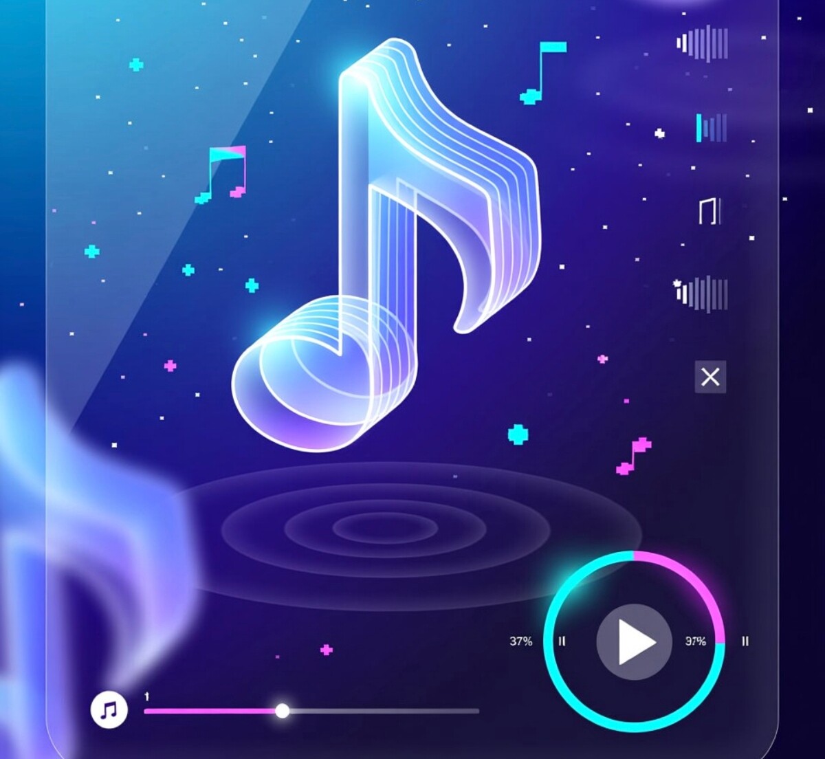 酷酷music的LOGO
