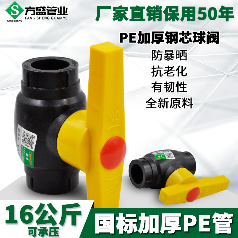 PE steel core ball valve HDPE valve 20 4 minutes 25 6 minutes 32PE water supply Drinking water pipe pipe fittings accessories