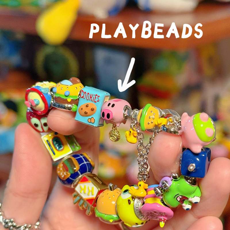 Playbeads Original Design Sterling Silver Jewelry Bracelet S925 Cute Piggy Bank Small Gold Coin Beads Playbeads Original Design Sterling Silver Jewelry Bracelet S925 Cute Piggy Bank Small Gold Coin Beads