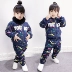 Quần áo trẻ em nam và nữ thể thao phù hợp với mùa xuân 2019 mới nước ngoài đồng phục bóng chày trẻ em quần áo nữ hai mảnh Phù hợp với trẻ em