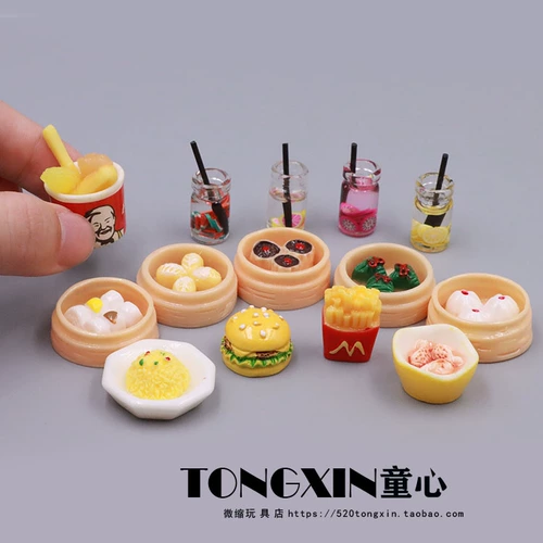 Милый семейный кукольный домик, маленькая игра с едой, тележка, вагон-ресторан, модель автомобиля, фигурка, игрушка