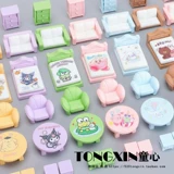 Маленькая мультяшная семейная мебель, кукольный домик, маленький диван