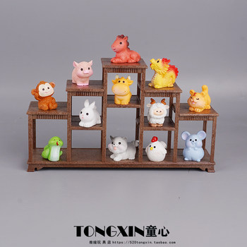 Mini display storage rack bogu rack toy play house