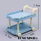 Милый семейный кукольный домик, маленькая игра с едой, тележка, вагон-ресторан, модель автомобиля, фигурка, игрушка