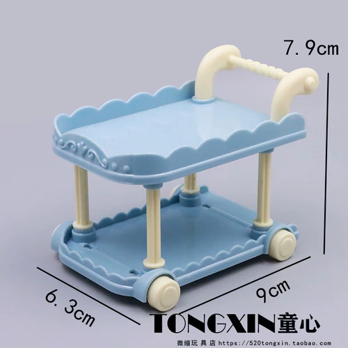 Милый семейный кукольный домик, маленькая игра с едой, тележка, вагон-ресторан, модель автомобиля, фигурка, игрушка