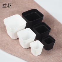 Uncle Pens shop black basin thick square bonsai Tianpeng stone flower cactus ball Basin new material PP outdoor use for more than five years