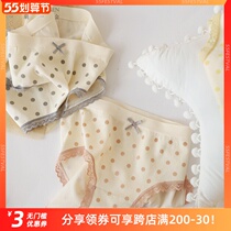 A cure for the cream of a cream pop) Day Ensemble Teenage Girl Cute Mid Cashew Modale Cotton Lace Pants Student Breathable Shorts