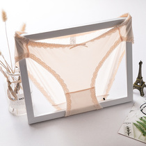 One edition slightly sweet and breathable light and thin minimalist pure cotton Antibacterial Pure Cotton Crotch lace Lace Triangle Briefs women Summer
