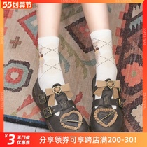 The Academy Bear) Day Department JK College Wind Girls All-cotton Sox Socks Cartoon Cute Uniforms Students with Pepper Short Sox