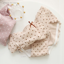 First edition of the day Faculty Light comeback Guppo Point Girl Pure Cotton Underwear Polo Dot Sweet middle school students Low waist triangle