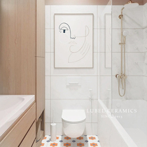 Six Bay Soft Light Tiles 600x1200 White Day Style Kitchen Wall Brick Toilet Floor Tiles Bathroom toilet Nordic