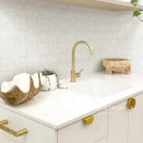 Six shellfish cream retro tile toilet tile bathroom balcony floor tile kitchen wall tile restaurant paw