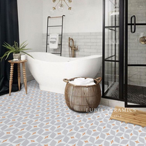 Liubei Net red toilet tile toilet tile 200 retro bathroom courtyard floor tiles Syrian style wall tiles