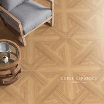 Six Bay Porcelain Wood Wood Grain Imitation Solid Wood Flooring Brick Minima Modern Living Room Floor Tiles 600x600 Bedroom Balcony Anti Slip