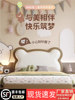 French-Style Cream-Colored 1.5m Cartoon Simple Children's Bed for Boys and Girls, Master and Secondary Bedrooms, Storage Leather Bed, Panda Upholstered Bed