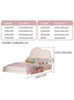 Cloud Suspended Children's Bed Girls Cream Style Dreamy Princess Bed Bedroom Leather Soft Upholstery 1.5m Boys Single Bed