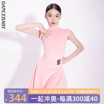 Dancebaby Latin Dance Wear 2024 New Competition Dance Wear Sleeveless Cloud Velvet Regular Wear DAS723