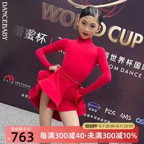 Dancebaby Latin Dance Wear 2024 New Competition Wear Girls Grade Examination Champion Same Style Long Sleeve DAS756