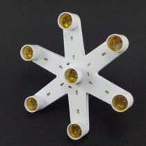 Energy-saving lamp display lamp holder conversion lamp holder e40 e27 screw turn 7 e27 one turn four lamp holder