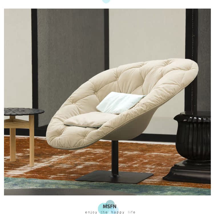 Masfino | Nhà thiết kế Bắc Âu phòng khách ban công biệt thự phòng khách bằng thép không gỉ ghế sofa đơn