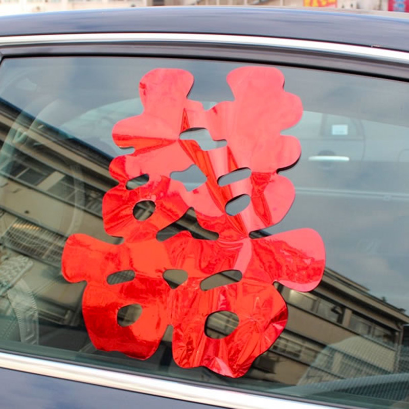 wedding car decorative bright bright bright bright bright bright bright wedding wedding wedding wedding decal static sticker window flower wedding supplies