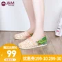 Giày nữ Jm happy Mary 2018 mới mùa xuân sinh viên doodle phẳng thoải mái giày vải giản dị 61888W - Plimsolls giầy thể thao nữ