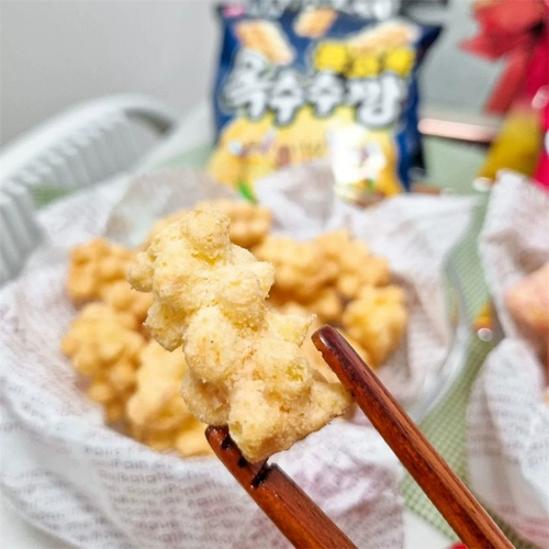 Корейские импортные снеки Nongshim Rich Original, приготовленные на углях, со вкусом кукурузы, воздушные хрустящие закуски 𫔮Хрустящие маленькие закуски в трубочках